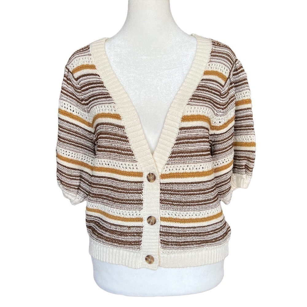 HOUSE OF HARLOW 1960 Crochet Knit Crop Cardigan - Picture 3 of 7